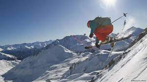 Skiers took advantage of snow in the Alps in Bavaria in early December.