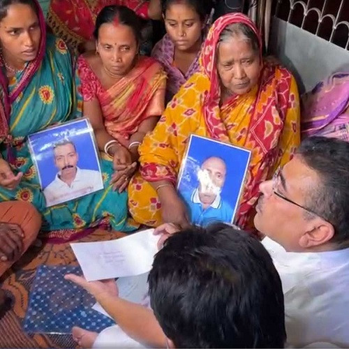 Suvendu Adhikari Meets Grieving Family (symbolic picture)
