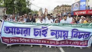 jobless teachers protest