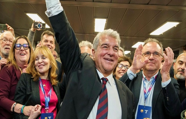 Joan Laporta Barcelona president election,