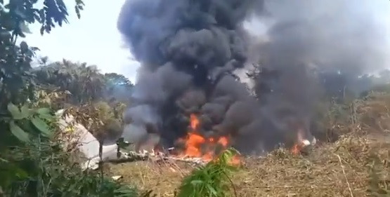Military plane crashes in Colombia; 34 dead, 21 missing