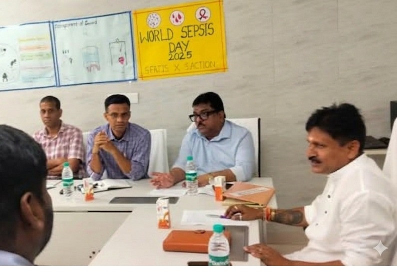 MLA Rama Prasad Giri visits Belda Super Specialty Hospital