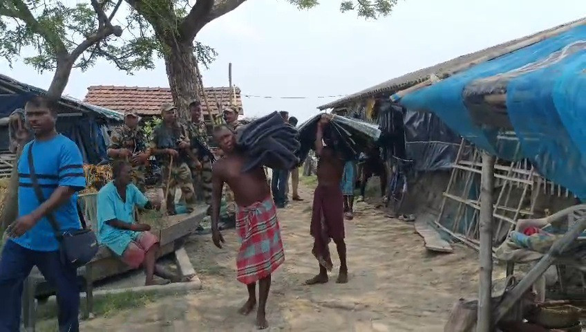 Sandeshkhali relief materials recovery