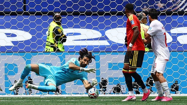 The match between Iran and Belgium ended in a goalless draw.