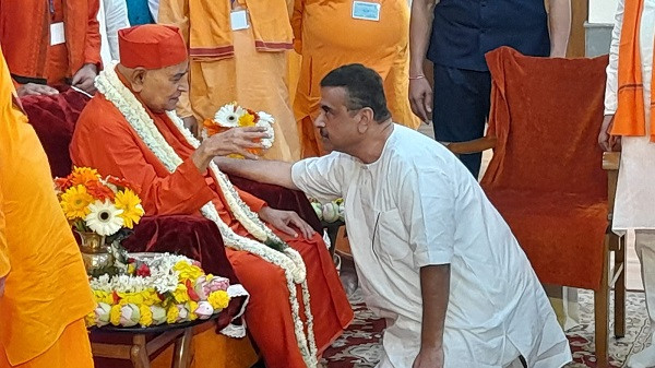 Chief Minister Suvendu Adhikari at Belur Math on Guru Purnima.