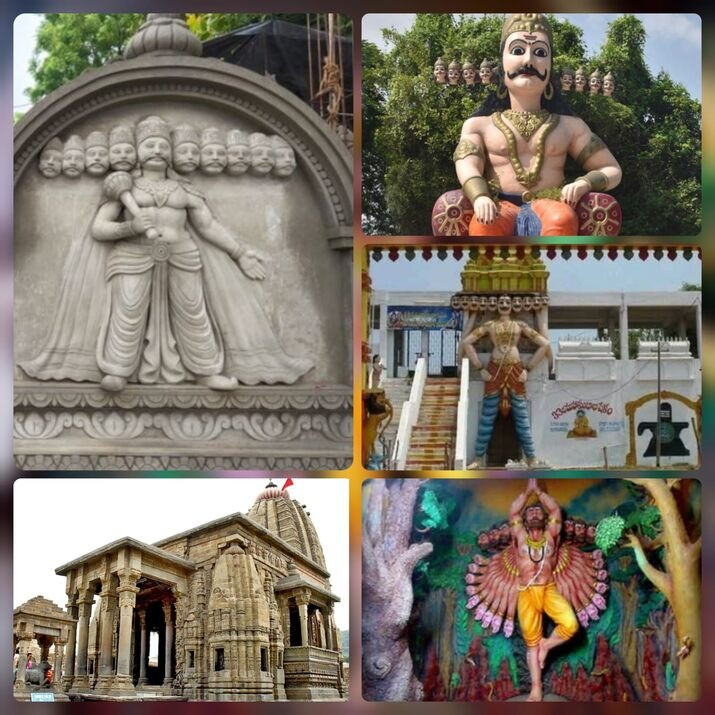 Temple and statue dedicated to Ravana in India