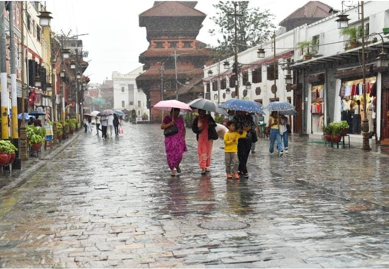Likelihood of rain in Kathmandu increases due to a low-pressure system in the Bay of Bengal.