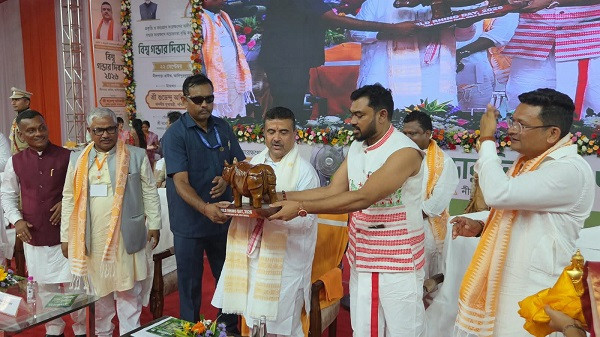 Chief Minister Suvendu Adhikari at Nilpara on World Rhino Day.